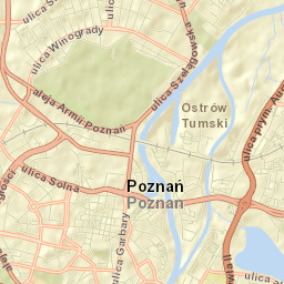 Poznań Street Map