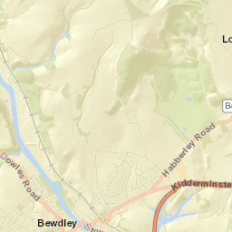 Habberley Lane, Bewdley, Worcestershire Street Map