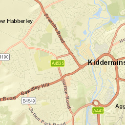 Saint Marys Ringway, Kidderminster, Worcestershire Street Map