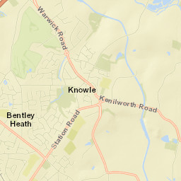 Knowle Road, Solihull, West Midlands B92 Street Map