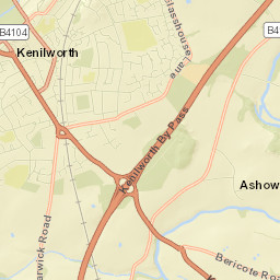 A46, Kenilworth, Warwickshire CV8, UK Street Map