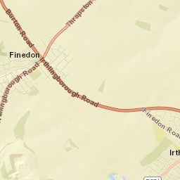 Wellingborough Road, Finedon, Wellingborough Street Map