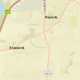 1 Church Street, Stanwick, Wellingborough Street Map