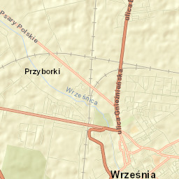 Września Street Map