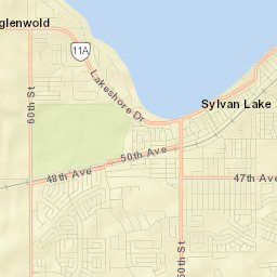 Sylvan Lake Street Map