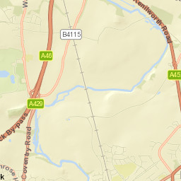 Leek Wootton Street Map