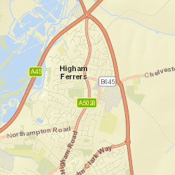Higham Ferrers Street Map
