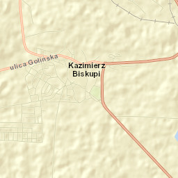 Kazimierz Biskupi Street Map