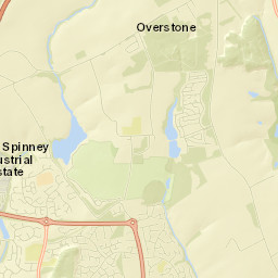 64 Pine Ridge, Northampton NN3, UK Street Map