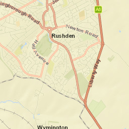 Rushden Street Map