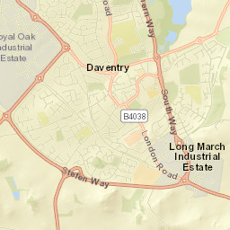 Daventry Street Map