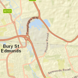 Bury St Edmunds Street Map
