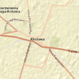 Kłodawa Street Map