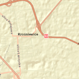 Krośniewice Street Map