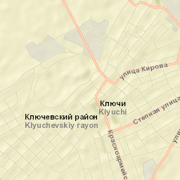 Klyuchi Street Map