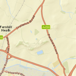 Fernhill Heath Street Map