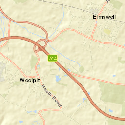 Woolpit Street Map