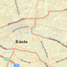 Bünde Street Map