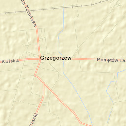 Grzegorzew Street Map