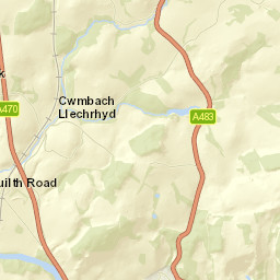 A470, Builth Wells, Powys LD2 3RD, UK Street Map