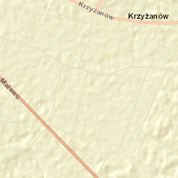 Krzyżanów Street Map