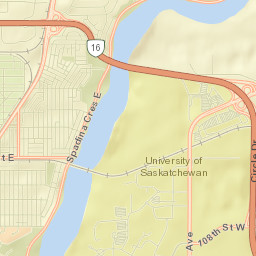 1176-1192 Spadina Crescent East, Saskatoon Street Map