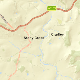 Tanhouse Lane, Malvern, Herefordshire Street Map