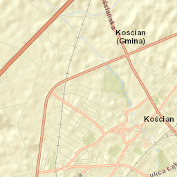 Kościan Street Map
