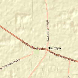 Zbuczyn Street Map