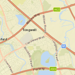95-97 Hainault Avenue, Blakelands, Milton Keynes Street Map