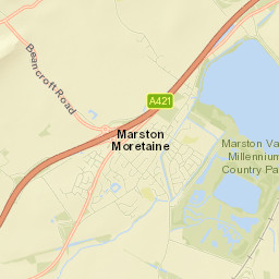 Marston Moretaine Street Map