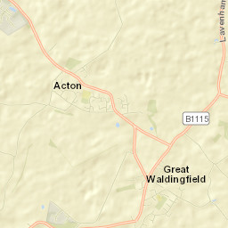 Great Waldingfield Street Map