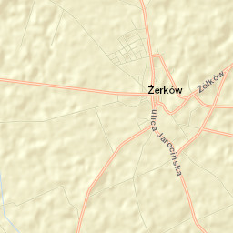 Żerków Street Map