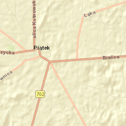 Piątek Street Map