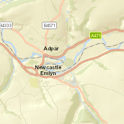 Newcastle Emlyn Street Map