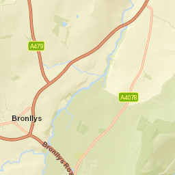 A479, Brecon, Powys LD3, UK Street Map
