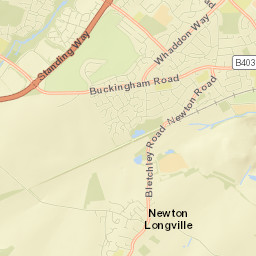 Bletchley Road, Newton Longville, Milton Keynes Street Map