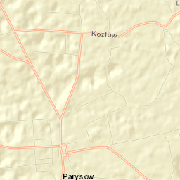 Parysów Street Map