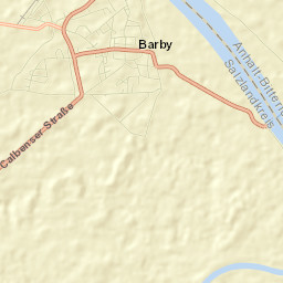 Barby Street Map
