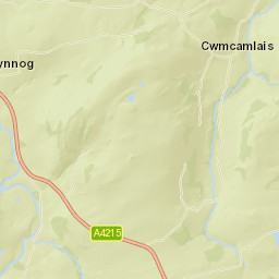 Brecon Beacons National Park, A4215, Brecon, Powys LD3, UK Street Map