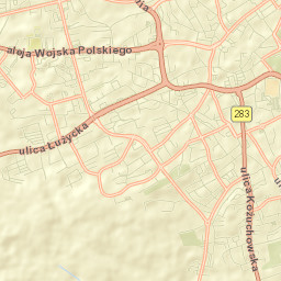Zielona Góra Street Map