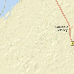 Sobienie Jeziory Street Map