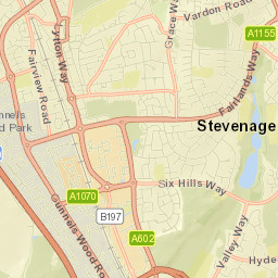 Stevenage Street Map