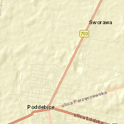 Poddębice Street Map