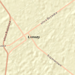 Łomazy Street Map