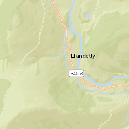 B4558, Brecon, Powys LD3, UK Street Map
