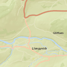 Llangynidr Street Map