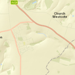 A424, Gloucestershire GL54, UK Street Map
