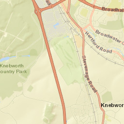 Knebworth Street Map