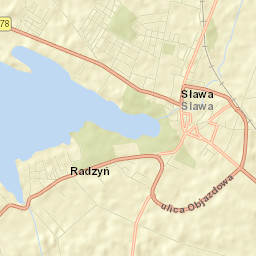 Sława Street Map